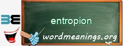 WordMeaning blackboard for entropion